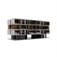 3d modern byggnad isolerat png