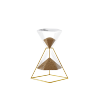 Brass Wire Hour Glass Sand Clock isolated png