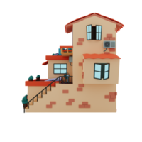 Stylized cartoon house png