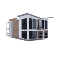 3D modernes Haus isoliert png