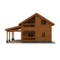 timber house isolated png