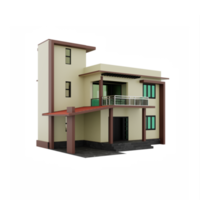 3d huis geïsoleerd png