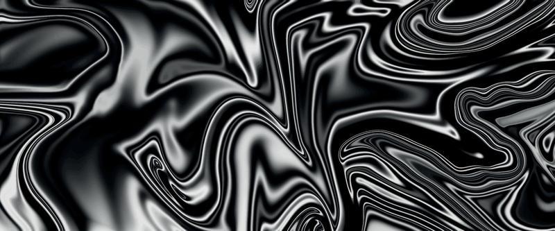 Abstract flowing liquid curve line in grey silver black metallic. Glossy pattern cool background textures. Beautiful drawing with the divorces and wavy lines in gray tones. Beautiful Marbling.