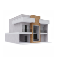 3D zeitgenössisches Haus isoliert png