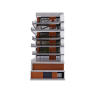 3d moderno edificio isolato png