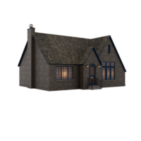 brick cottage isolated png