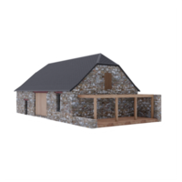 3d barn isolated png