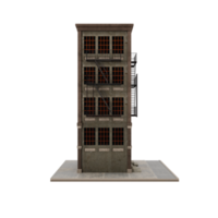 Modèle d'appartement ou de bâtiment d'entreprise de style américain 3d isolé png