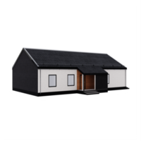 3d modern house isolated png