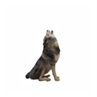 lobo de madera 3d aislado png