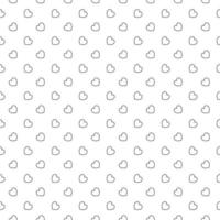 Seamless geometric pattern with hearts. Vector repeating texture. Vector seamless pattern with tiny hearts. Abstract minimal geometric black and white texture, repeat tiles. Valentines day background.