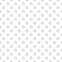 Seamless geometric pattern with hearts. Vector repeating texture. Vector seamless pattern with tiny hearts. Abstract minimal geometric black and white texture, repeat tiles. Valentines day background.