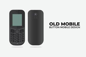 Botton Traditional mobile set, Symbian Bold Phone - Vector Design