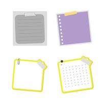 Sticky Notes - Set of  sticky notes isolated on white background. Vector illustration