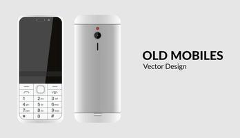 viejo teléfono móvil - diseño vectorial vector