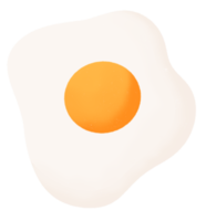 Fried egg cartoon icon png