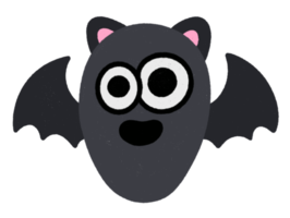 contento Halloween pipistrello vampiro carino cartone animato icona. png