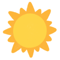 ícone de sol amarelo. png