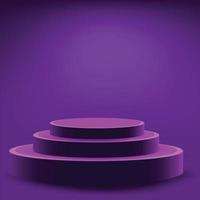 3d purple product display podium vector