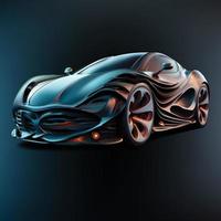 3d sport concept car vector
