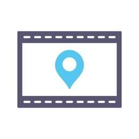Unique Location Web Advertising Vector Icon