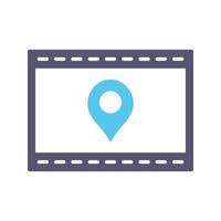 Unique Location Web Advertising Vector Icon