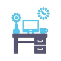 icono de vector de mesa de trabajo