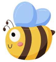 abeille volante icône grands yeux dessin animé mignon bébé drôle png