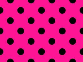 black color polka dots over deep pink background vector