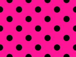 black color polka dots over deep pink background vector