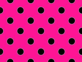 black color polka dots over deep pink background vector