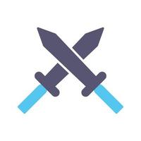 Unique Two Swords Vector Icon