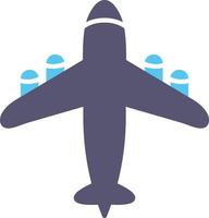 icono de vector de avión volador