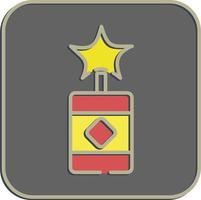 petardos de icono. elementos de celebración del año nuevo chino. iconos en estilo en relieve. bueno para impresiones, carteles, logotipos, decoración de fiestas, tarjetas de felicitación, etc. vector