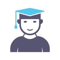 Unique Male Graduate Vector Icon