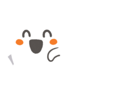 contento Halloween fantasma pauroso bianca fantasmi carino png