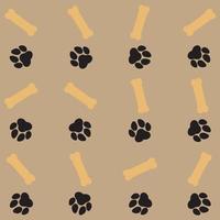 Canine pattern, footprints and bones for pets vector