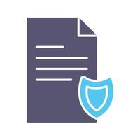 icono de vector de documento privado