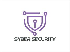 tecnología de logotipo de seguridad cibernética para su empresa, logotipo de escudo para datos de seguridad vector