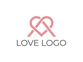 plantilla de vector de diseño de logotipo de ove ilustración de conceptos de logotipo de amor creativo
