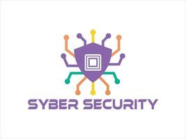 tecnología de logotipo de seguridad cibernética para su empresa, logotipo de escudo para datos de seguridad vector