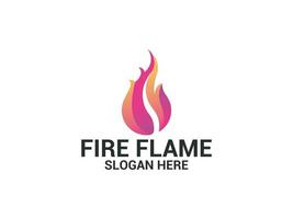 fire flame logo icon vector design template