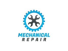 mechanical engineering logo design vector template