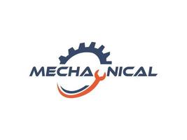 plantilla de vector de diseño de logotipo de ingeniería mecánica