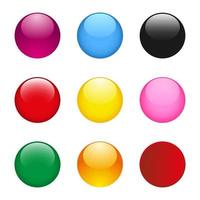 .Set of multi-colored buttons vector