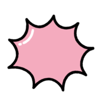 rosa Comic-Sprechblase png