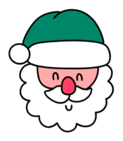 hoofd de kerstman claus Kerstmis icoon. png