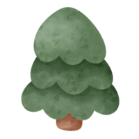 Watercolor Christmas tree Icon. png