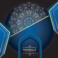 fondo de mandala de lujo con patrón arabesco dorado estilo árabe islámico oriental. mandala decorativa de estilo ramadán. vector