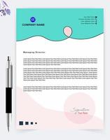 Modern Business Letterhead, Creative Template Design. Elegant and minimalist style letterhead template design Free Vector. vector